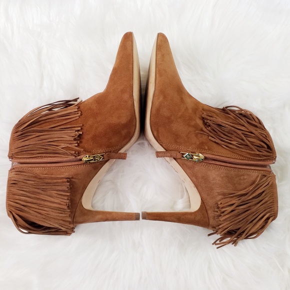 Sam Edelman Kandice Fringed Soft Saddle Boots 8.5 - Picture 5 of 8